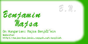 benjamin majsa business card